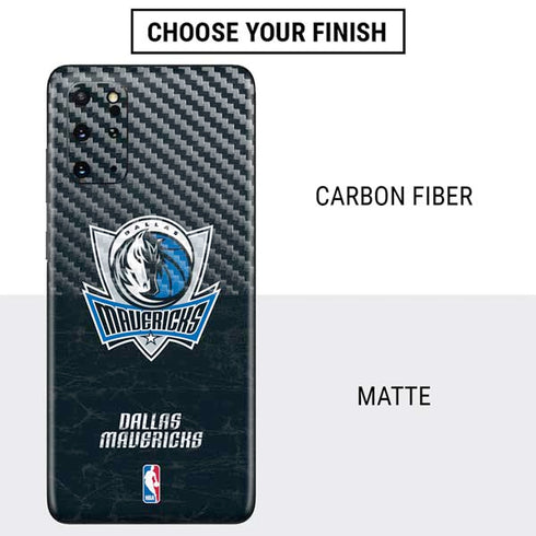 NBA Dallas Mavericks Black Primary Logo Galaxy S20 Plus Skin
